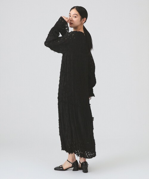 Ray BEAMS(レイビームス)の「フリンジ ジャカード クリンクル ワンピース(ワンピース・レディース・ブラック/ホワイト系その他6・ONE SIZE)」の18枚目の写真