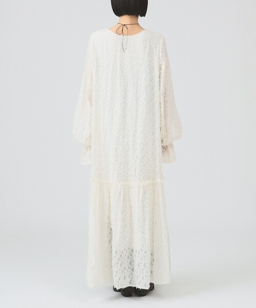 Ray BEAMS(レイビームス)の「フリンジ ジャカード クリンクル ワンピース(ワンピース・レディース・ブラック/ホワイト系その他6・ONE SIZE)」の15枚目の写真