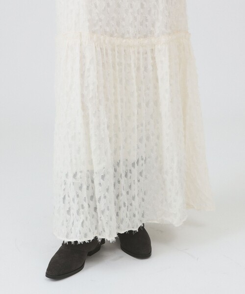 Ray BEAMS(レイビームス)の「フリンジ ジャカード クリンクル ワンピース(ワンピース・レディース・ブラック/ホワイト系その他6・ONE SIZE)」の12枚目の写真