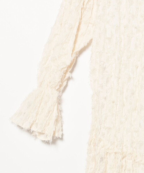 Ray BEAMS(レイビームス)の「フリンジ ジャカード クリンクル ワンピース(ワンピース・レディース・ブラック/ホワイト系その他6・ONE SIZE)」の9枚目の写真