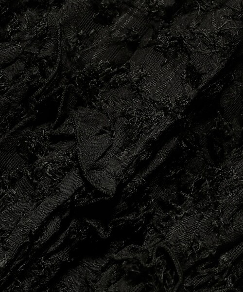 Ray BEAMS(レイビームス)の「フリンジ ジャカード クリンクル ワンピース(ワンピース・レディース・ブラック/ホワイト系その他6・ONE SIZE)」の4枚目の写真