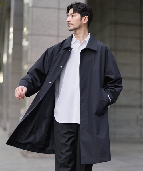 +phenix(プラスフェニックス)の「SPU別注 WINDSTOPPER(R) PRODUCTS BY GORE-TEX LABS 【防風/撥水/透湿/軽量】比翼ステンカラーコート(ステンカラーコート・メンズ・ネイビー/チャコール/ブラック・M/S/XL/L)」の3枚目の写真