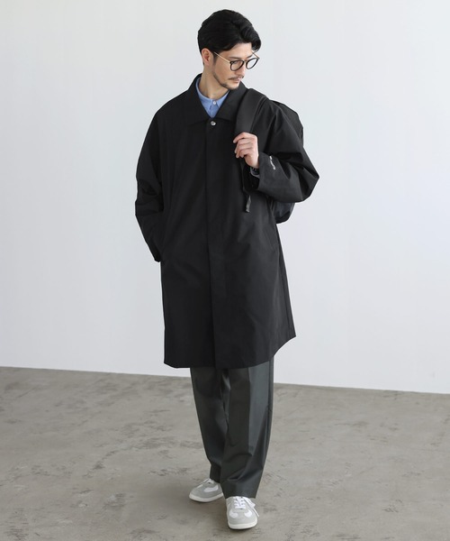 +phenix(プラスフェニックス)の「SPU別注 WINDSTOPPER(R) PRODUCTS BY GORE-TEX LABS 【防風/撥水/透湿/軽量】比翼ステンカラーコート(ステンカラーコート・メンズ・ネイビー/チャコール/ブラック・M/S/XL/L)」の12枚目の写真