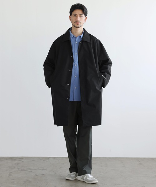 +phenix(プラスフェニックス)の「SPU別注 WINDSTOPPER(R) PRODUCTS BY GORE-TEX LABS 【防風/撥水/透湿/軽量】比翼ステンカラーコート(ステンカラーコート・メンズ・ネイビー/チャコール/ブラック・M/S/XL/L)」の15枚目の写真
