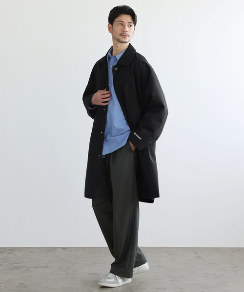 +phenix(プラスフェニックス)の「SPU別注 WINDSTOPPER(R) PRODUCTS BY GORE-TEX LABS 【防風/撥水/透湿/軽量】比翼ステンカラーコート(ステンカラーコート・メンズ・ネイビー/チャコール/ブラック・M/S/XL/L)」の16枚目の写真