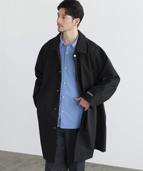 +phenix(プラスフェニックス)の「SPU別注 WINDSTOPPER(R) PRODUCTS BY GORE-TEX LABS 【防風/撥水/透湿/軽量】比翼ステンカラーコート(ステンカラーコート・メンズ・ネイビー/チャコール/ブラック・M/S/XL/L)」の4枚目の写真