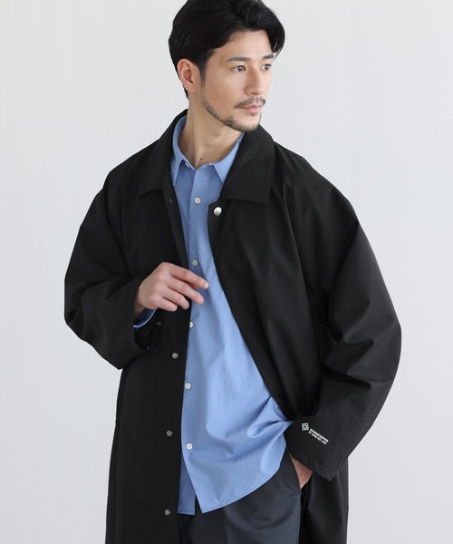 +phenix(プラスフェニックス)の「SPU別注 WINDSTOPPER(R) PRODUCTS BY GORE-TEX LABS 【防風/撥水/透湿/軽量】比翼ステンカラーコート(ステンカラーコート・メンズ・ネイビー/チャコール/ブラック・M/S/XL/L)」の5枚目の写真