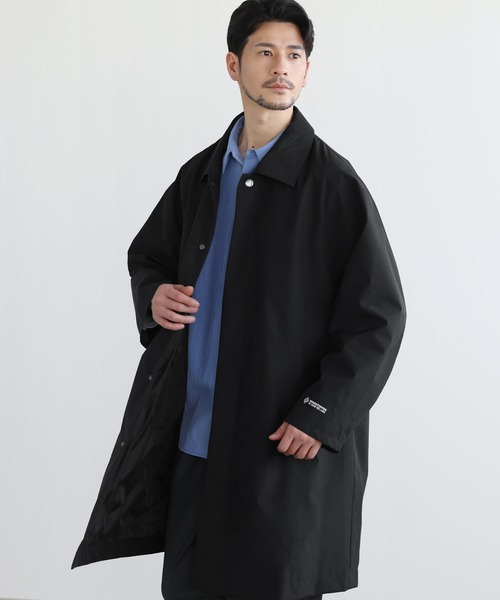 +phenix(プラスフェニックス)の「SPU別注 WINDSTOPPER(R) PRODUCTS BY GORE-TEX LABS 【防風/撥水/透湿/軽量】比翼ステンカラーコート(ステンカラーコート・メンズ・ネイビー/チャコール/ブラック・M/S/XL/L)」の6枚目の写真