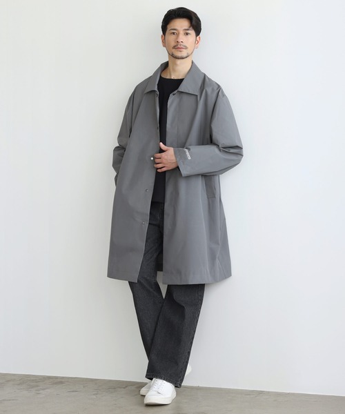 +phenix(プラスフェニックス)の「SPU別注 WINDSTOPPER(R) PRODUCTS BY GORE-TEX LABS 【防風/撥水/透湿/軽量】比翼ステンカラーコート(ステンカラーコート・メンズ・ネイビー/チャコール/ブラック・M/S/XL/L)」の22枚目の写真