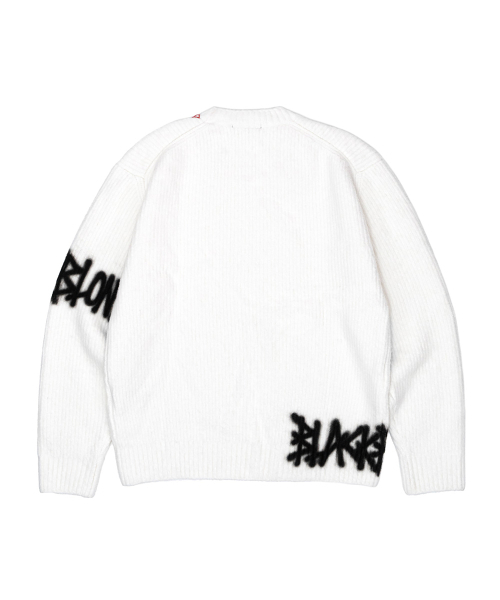 BLACK BLOND(ブラック ブロンド)の「ビビディディスオーダーグラフィティロゴスウェット(ホワイト)(ニット/セーター・レディース・その他・MEDIUM/LARGE)」の3枚目の写真