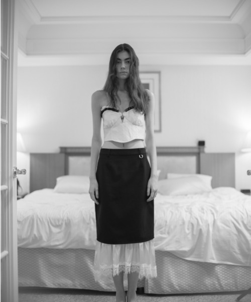 Carmelo(カーメロ)の「Lune Jacquard Corset Bustier / ムーンコルセットベスト(その他トップス・レディース・ブラック/アイボリー・FREE)」の17枚目の写真