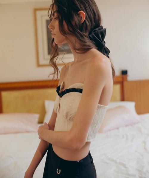 Carmelo(カーメロ)の「Lune Jacquard Corset Bustier / ムーンコルセットベスト(その他トップス・レディース・ブラック/アイボリー・FREE)」の21枚目の写真