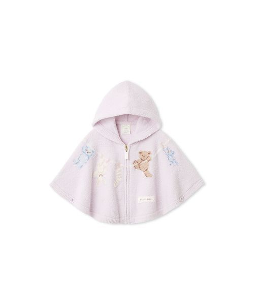 gelato pique(ジェラートピケ)の「【BABY】エアリーモコウォッシングアニマルジャガードポンチョ(その他ベビーウェア・キッズ・ラベンダー/オフホワイト・80)」の17枚目の写真