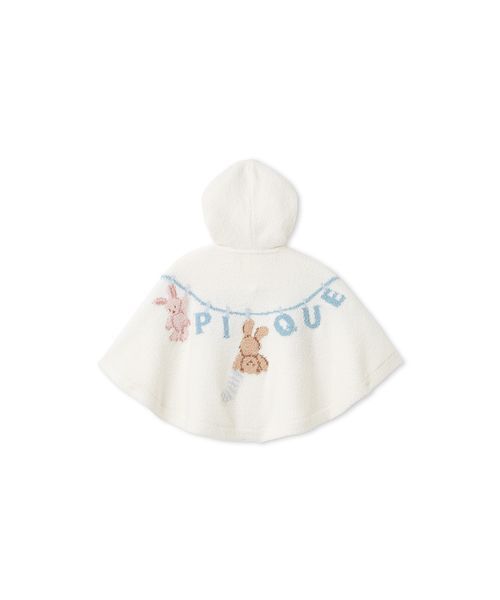 gelato pique(ジェラートピケ)の「【BABY】エアリーモコウォッシングアニマルジャガードポンチョ(その他ベビーウェア・キッズ・ラベンダー/オフホワイト・80)」の16枚目の写真