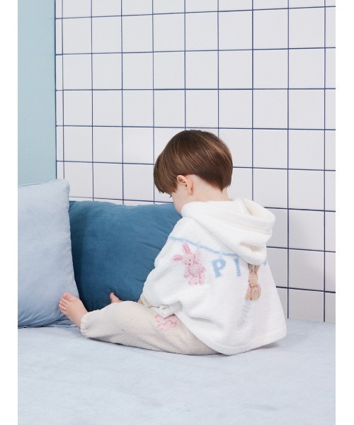 gelato pique(ジェラートピケ)の「【BABY】エアリーモコウォッシングアニマルジャガードポンチョ(その他ベビーウェア・キッズ・ラベンダー/オフホワイト・80)」の12枚目の写真