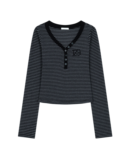 ILLIGO（イリゴ）の「129 ベーシックロングスリーブチャコールブラック（Tシャツ/カットソー・レディース・その他・OS）」の3枚目の写真