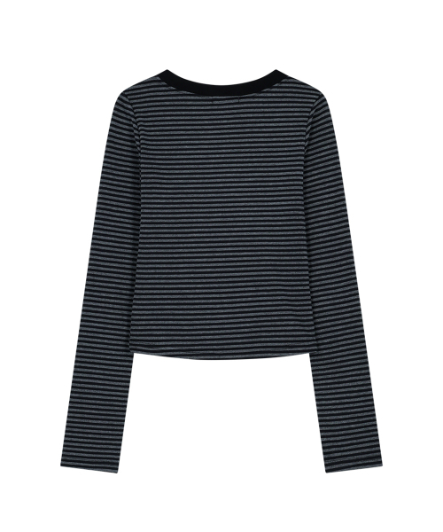 ILLIGO（イリゴ）の「129 ベーシックロングスリーブチャコールブラック（Tシャツ/カットソー・レディース・その他・OS）」の2枚目の写真