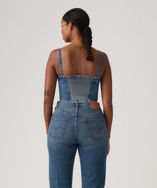 Levi's(リーバイス)の「Levi's/リーバイス デニムチューブトップ(チューブトップ・レディース・インディゴブルー・M/S/XS)」の2枚目の写真