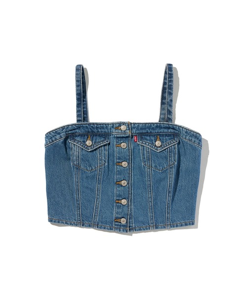 Levi's(リーバイス)の「Levi's/リーバイス デニムチューブトップ(チューブトップ・レディース・インディゴブルー・M/S/XS)」の4枚目の写真