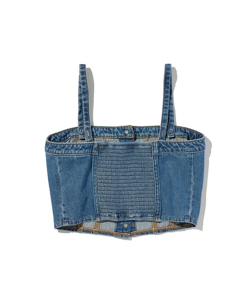 Levi's(リーバイス)の「Levi's/リーバイス デニムチューブトップ(チューブトップ・レディース・インディゴブルー・M/S/XS)」の5枚目の写真