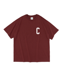 Cロゴ半袖Tシャツ（ワイン）