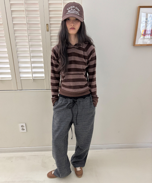 YAHNSISI(ヤーンシシ)の「ダブルレイヤードパンツ - ブラック(その他パンツ・レディース・その他・FREE)」の2枚目の写真