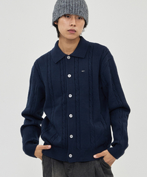 THE-ABON（エイボン）の「エトケーブルカーディガンネイビー（カーディガン/ボレロ）」