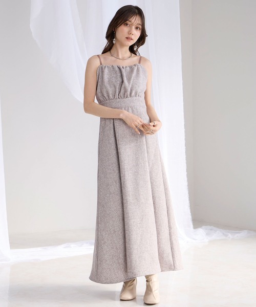 Elishe(エリシェ)の「シャツ+ギャザーキャミワンピースSET(ワンピース・レディース・ブラウン/ライトブルー・0/1)」の7枚目の写真