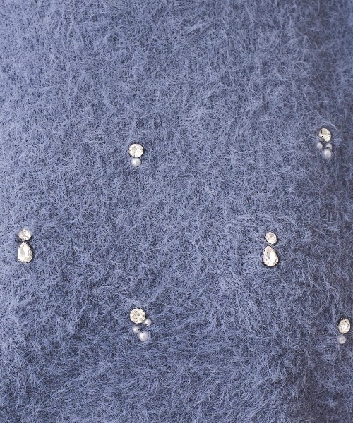 SWINGLE（スウィングル）の「ビジューハイネックシャギーニット（ニット/セーター・レディース・オフホワイト/ライトグレー/グリーン/ピンク・FREE）」の15枚目の写真