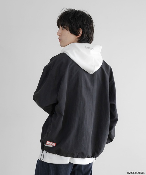 LOWRYS FARM（ローリーズファーム）の「【LFM(U)】MARVELナイロンコーチジャケット　640215（ブルゾン・メンズ・ブラック・LARGE/MEDIUM）」の17枚目の写真