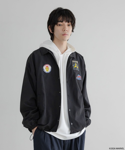 LOWRYS FARM（ローリーズファーム）の「【LFM(U)】MARVELナイロンコーチジャケット　640215（ブルゾン・メンズ・ブラック・LARGE/MEDIUM）」の19枚目の写真