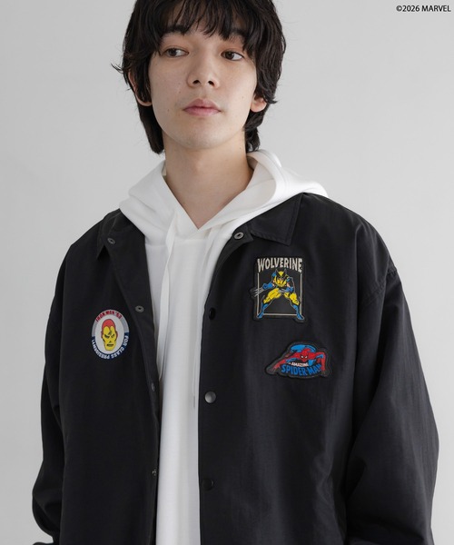 LOWRYS FARM（ローリーズファーム）の「【LFM(U)】MARVELナイロンコーチジャケット　640215（ブルゾン・メンズ・ブラック・LARGE/MEDIUM）」の20枚目の写真