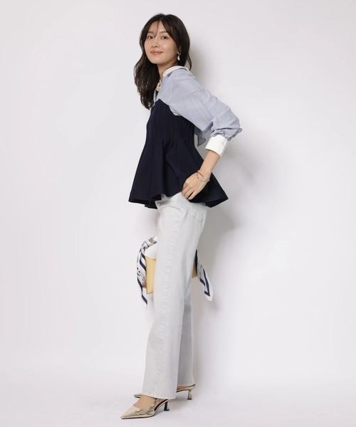 JUSGLITTY(ジャスグリッティー)の「シャツレイヤードライクニット(ニット/セーター・レディース・ストライプ・2)」の10枚目の写真