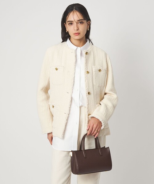 MILOS(ミロス)の「<MILOS>ボックス バッグ(ショルダーバッグ・レディース・ブラック/ダークブラウン・FREE)」の3枚目の写真