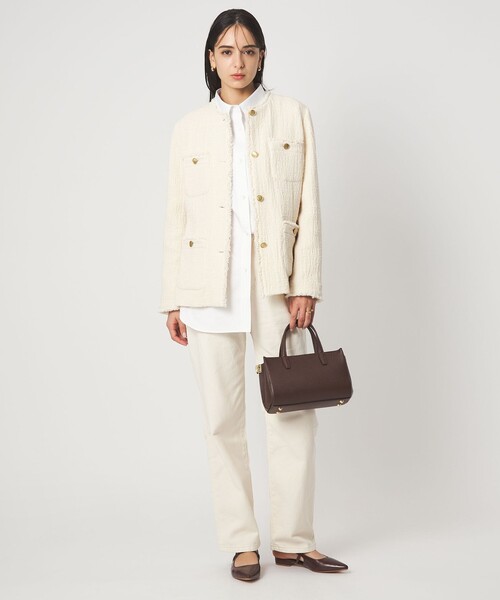 MILOS(ミロス)の「<MILOS>ボックス バッグ(ショルダーバッグ・レディース・ブラック/ダークブラウン・FREE)」の4枚目の写真