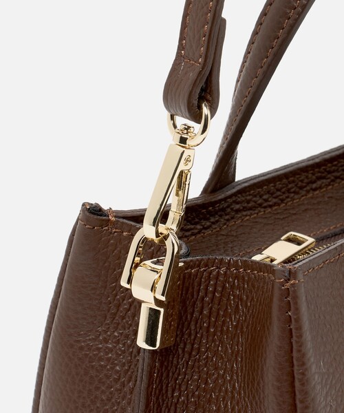 MILOS(ミロス)の「<MILOS>ボックス バッグ(ショルダーバッグ・レディース・ブラック/ダークブラウン・FREE)」の9枚目の写真