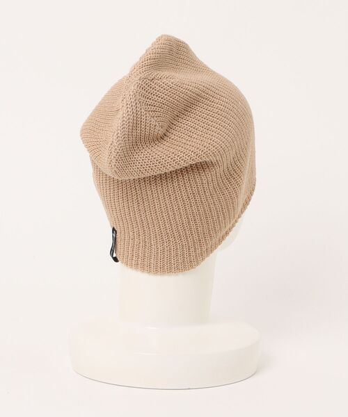Basiquenti(ベーシックエンティ)の「【Basiquenti】Linen Tag Beanie BCD-Y62095(ニットキャップ/ビーニー・メンズ・ブラック/ベージュ・FREE)」の3枚目の写真