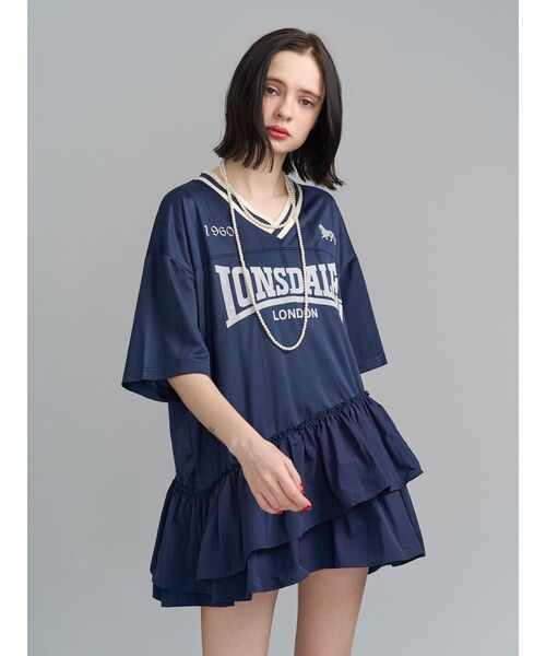 jouetie（ジュエティ）の「【LONSDALE×jouetie】ユニフォームワンピース（ワンピース・レディース・ブラック/アイボリー/ネイビー・MEDIUM）」の6枚目の写真