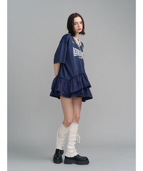 jouetie（ジュエティ）の「【LONSDALE×jouetie】ユニフォームワンピース（ワンピース・レディース・ブラック/アイボリー/ネイビー・MEDIUM）」の9枚目の写真