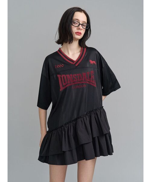 jouetie（ジュエティ）の「【LONSDALE×jouetie】ユニフォームワンピース（ワンピース・レディース・ブラック/アイボリー/ネイビー・MEDIUM）」の12枚目の写真