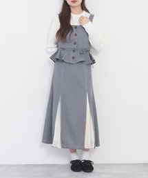 noheaペプラム異素材切替ジャンスカ