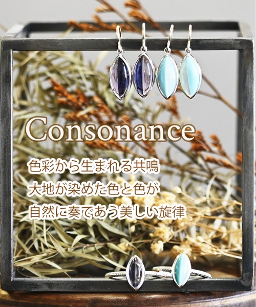 sowi(ソーイ)の「SV925 Talat Consonance ターコイズ&マザーオブパール/アメジスト&アイオライト ピアス(ピアス(両耳用)・レディース・ブルー/パープル・フリ-)」の11枚目の写真