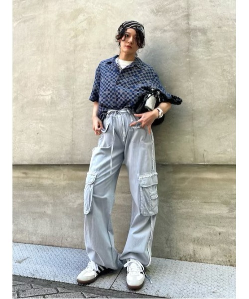 Desigual(デシグアル)の「ジャカード総柄 オープンカラー 半袖シャツ(シャツ/ブラウス・メンズ・ブルー・S/M/XL/L)」の1枚目の写真