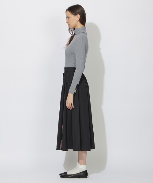 CB CRESTBRIDGE（シービークレストブリッジ）の「パーシャルチェックタイプライタースカート（スカート・レディース・ベージュ系その他/ブラック・S/M）」の4枚目の写真