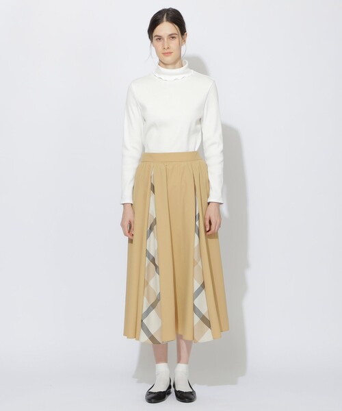 CB CRESTBRIDGE（シービークレストブリッジ）の「パーシャルチェックタイプライタースカート（スカート・レディース・ベージュ系その他/ブラック・S/M）」の10枚目の写真