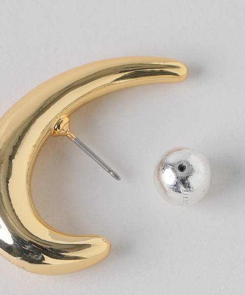 in mood(インムード)の「in mood/インムード CRESCENT pierce(ピアス(両耳用)・レディース・シルバー/ゴールド・FREE)」の8枚目の写真