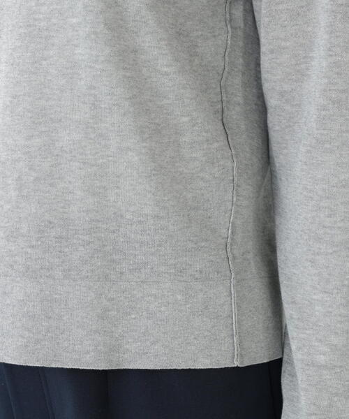 human woman（ヒューマンウーマン）の「◆【ウォッシャブル】ネックダブルプルオーバーニット（ニット/セーター・レディース・グリーン/グレー/ネイビー・MEDIUM）」の12枚目の写真