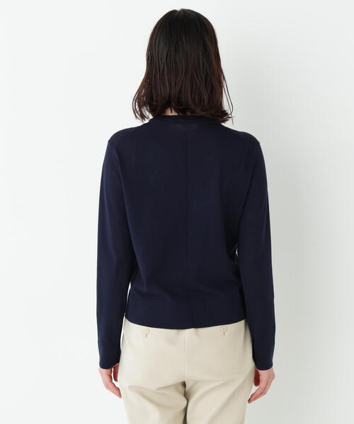 human woman（ヒューマンウーマン）の「◆【ウォッシャブル】ネックダブルプルオーバーニット（ニット/セーター・レディース・グリーン/グレー/ネイビー・MEDIUM）」の17枚目の写真