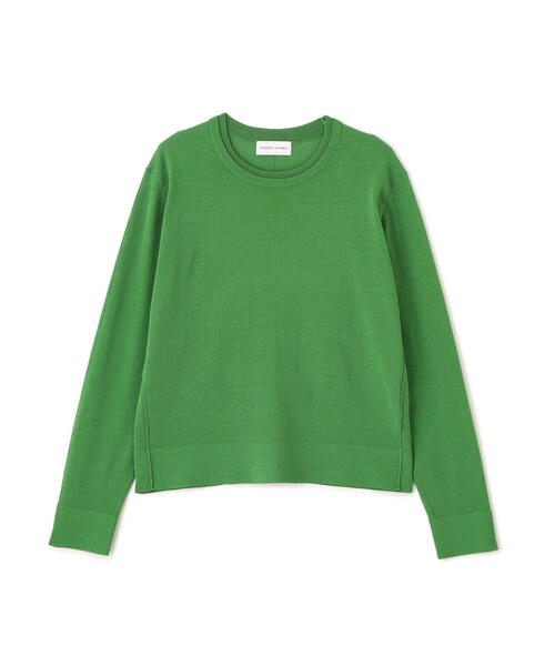 human woman（ヒューマンウーマン）の「◆【ウォッシャブル】ネックダブルプルオーバーニット（ニット/セーター・レディース・グリーン/グレー/ネイビー・MEDIUM）」の19枚目の写真