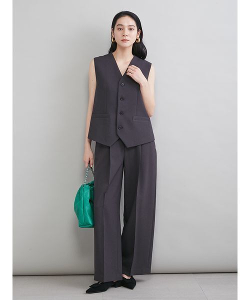 Mila Owen（ミラオーウェン）の「センタープレスイージーパンツ（その他パンツ・レディース・アイボリー/チャコールグレー/モカ/ピンク・00/1/0）」の14枚目の写真